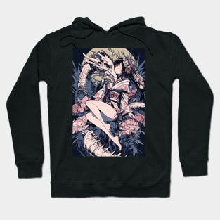 Geisha and Dragon 7815 Hoodie